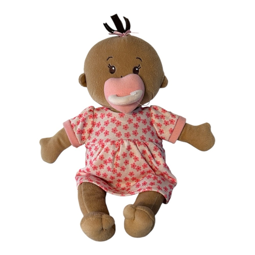 Manhattan toy wee baby Stella cloth doll pink flower dress